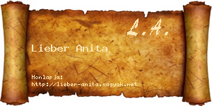 Lieber Anita névjegykártya
